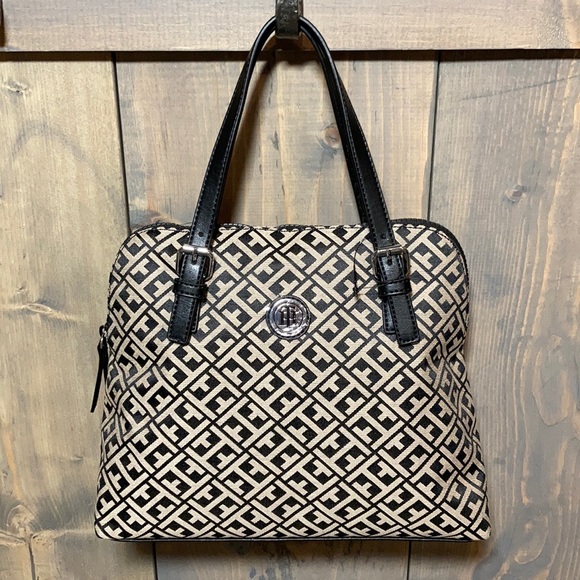 Tommy Hilfiger Handbags - Tommy Hilfiger Black and Tan satchel